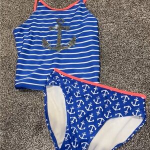 Cat & Jack Blue and White Anchor Bikini
